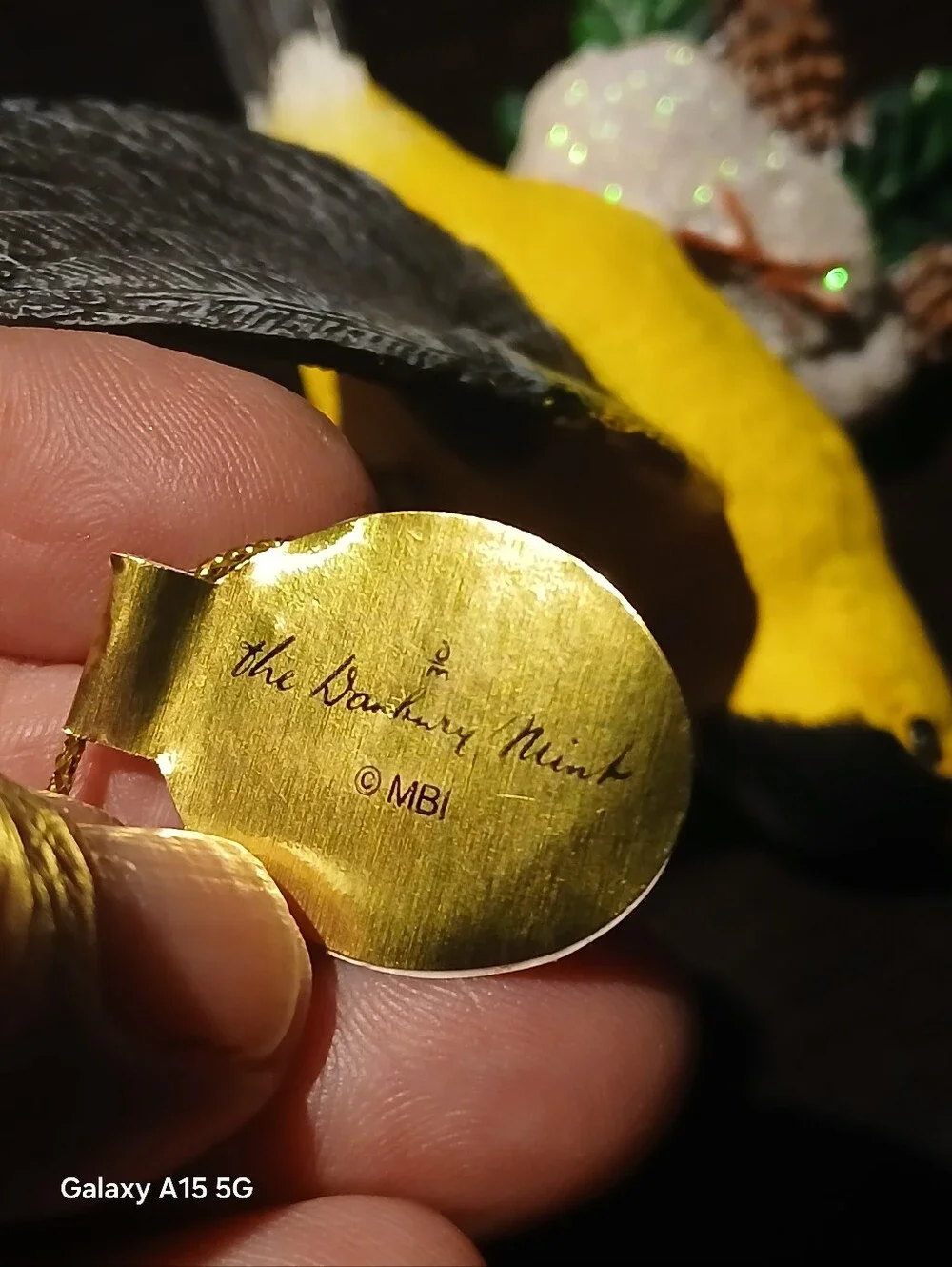 Danbury Mint Goldfinch Songbird Christmas Ornament